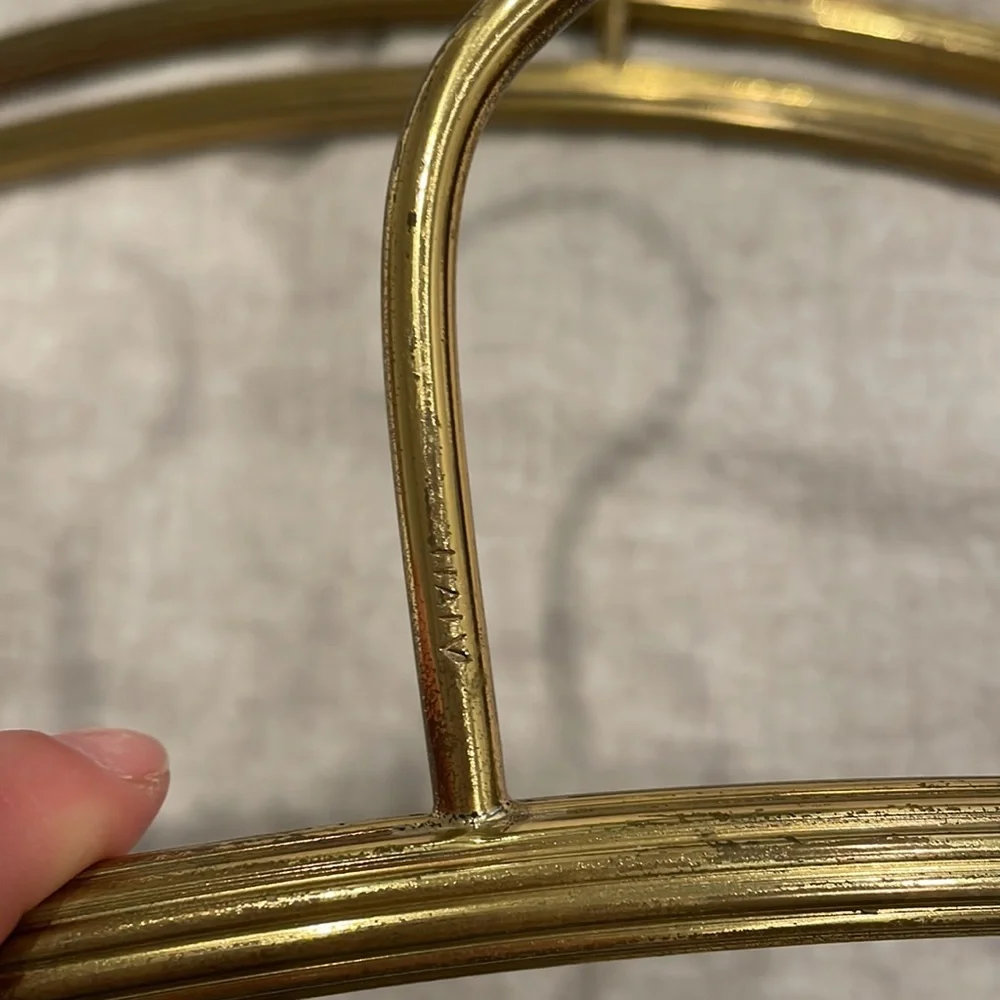 Vintage Brass ITALIAN Clothing Coat Hangers MCM Classic Heavy